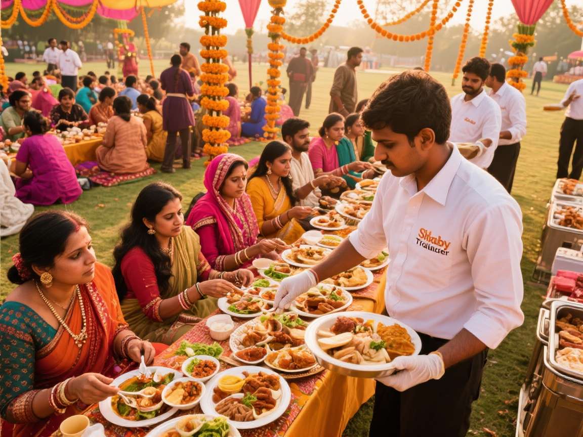 Shaby Traiteur Wedding Event Wedding reception catering setup