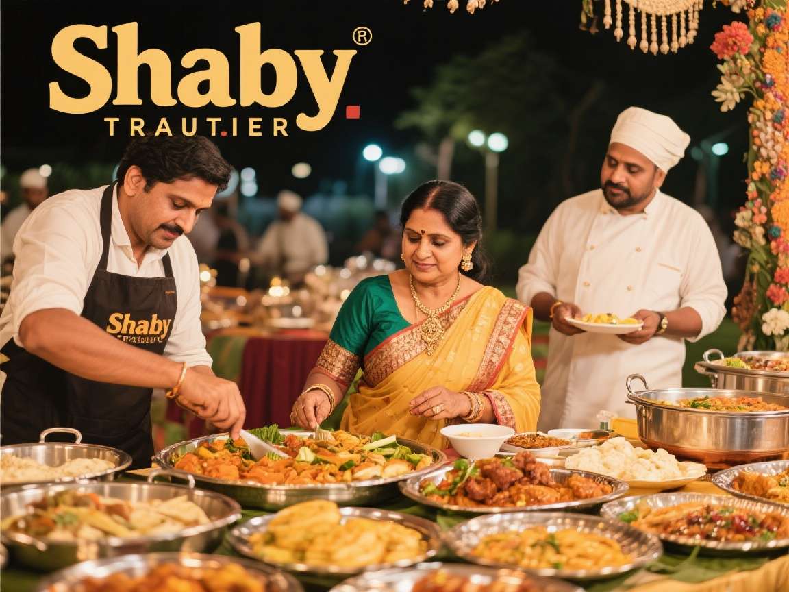 Shaby Traiteur Team at Work Shaby Traiteur team preparing food