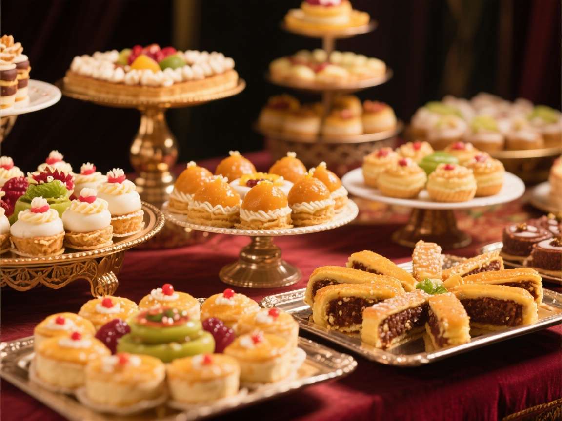 Shaby Traiteur Dessert Catering Dessert table with various sweets
