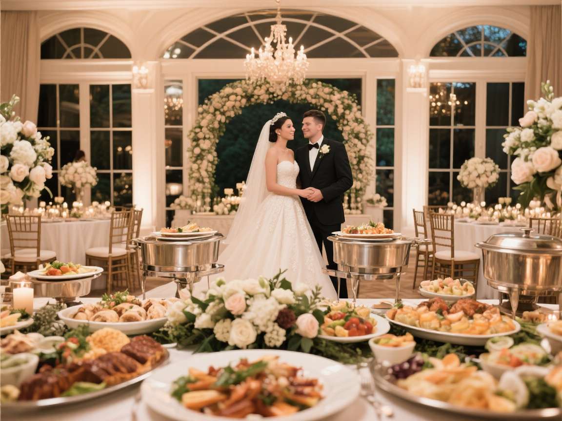Shaby Traiteur Wedding Catering Wedding catering setup with elegant decor