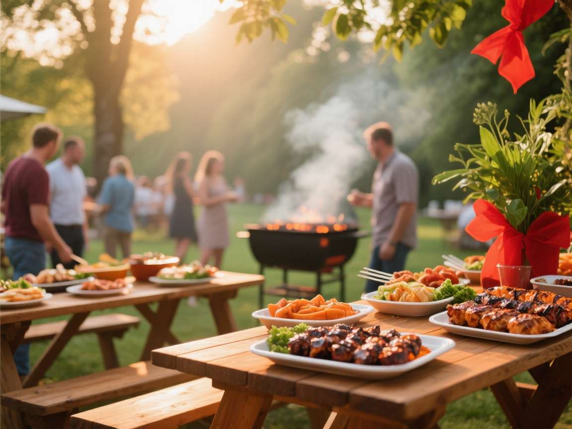 Shaby Traiteur Barbecue Catering Outdoor barbecue setup with grills