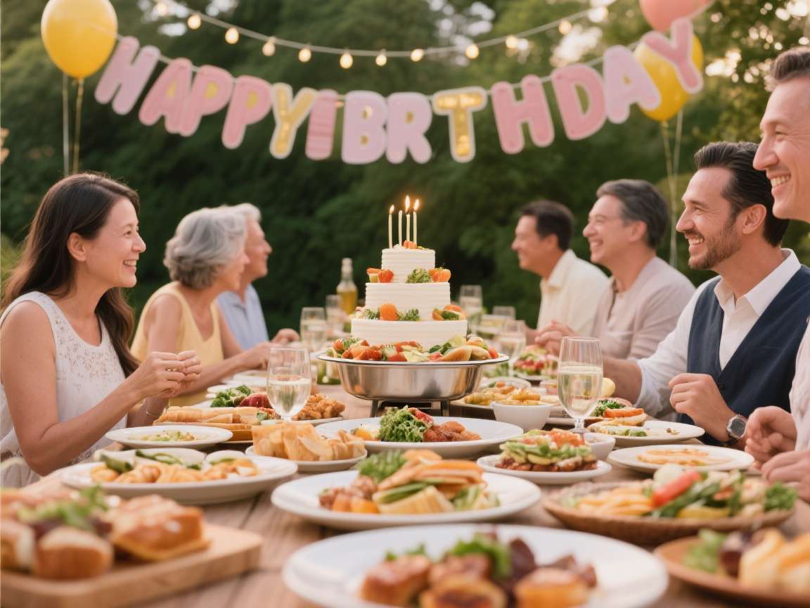 Shaby Traiteur Social Event Catering Birthday party with colorful desserts