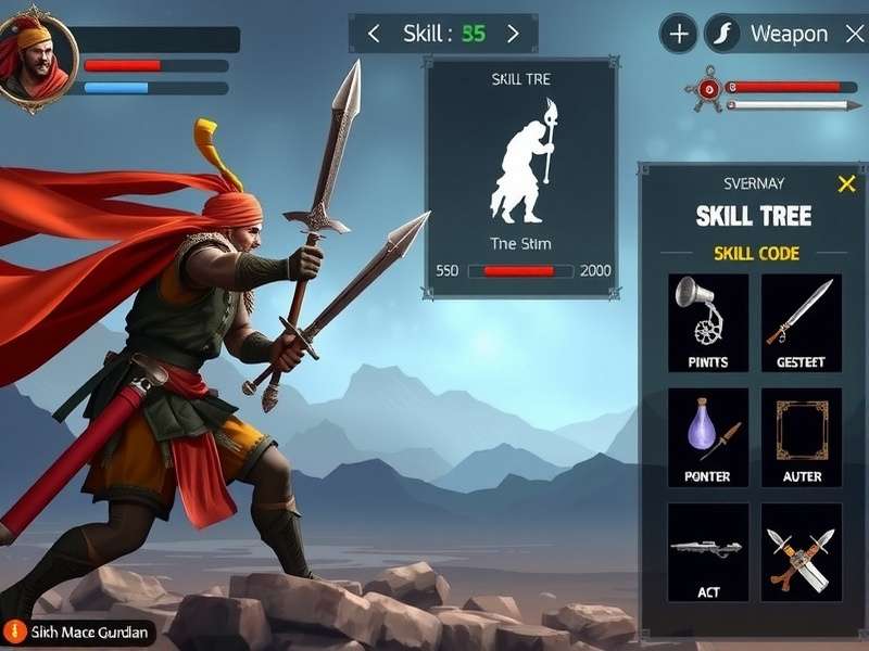 Sikh Mace Guardian gameplay screenshot showing warrior combat