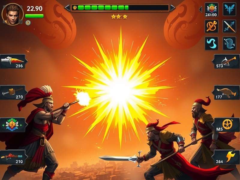 Character selection screen showing diverse warriors