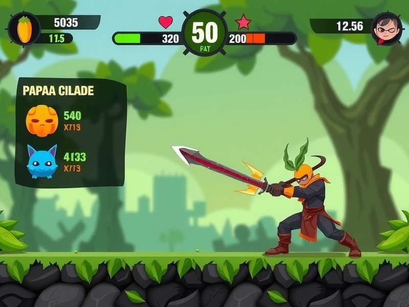 Papaya Slasher Advanced Gameplay Showing Combo System