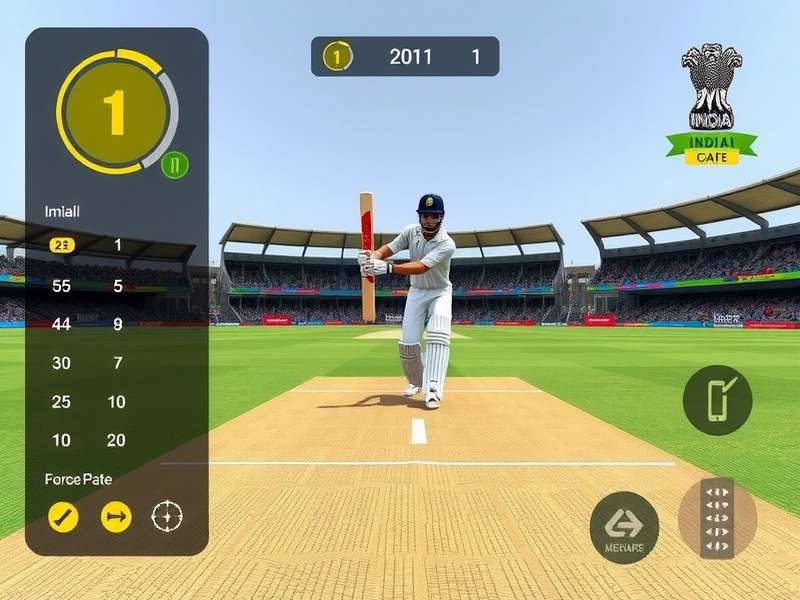 Indian Cricket VR Ace feature showcase with multiple gameplay elements