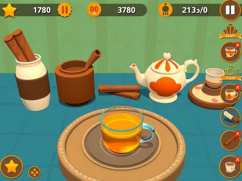 Cinnamon Chai Champion gameplay showing tea preparation