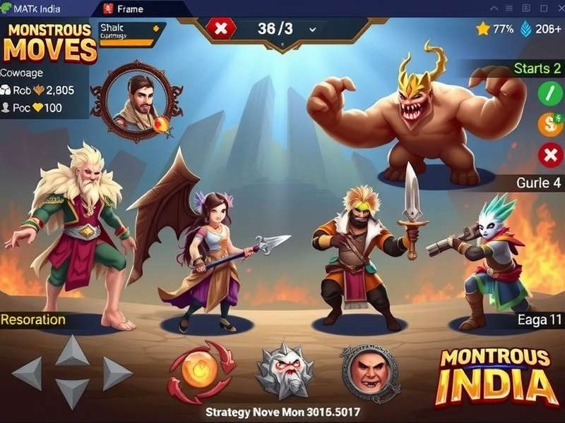 Monstrous Moves India strategy guide showing team composition and battle tactics