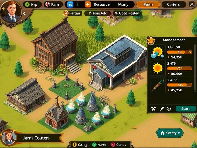 Grain Gathering Warriors gameplay showing farm management