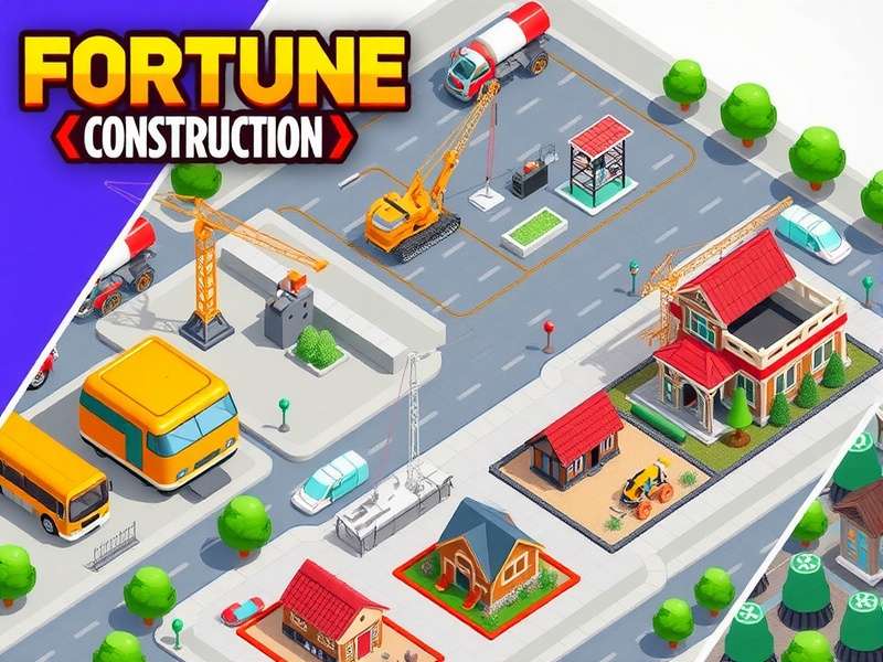 Fortune Construction Tycoon gameplay showing construction site management