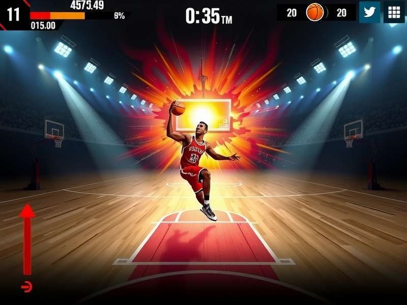Basketball Star Champion gameplay screenshot showing intense basketball action