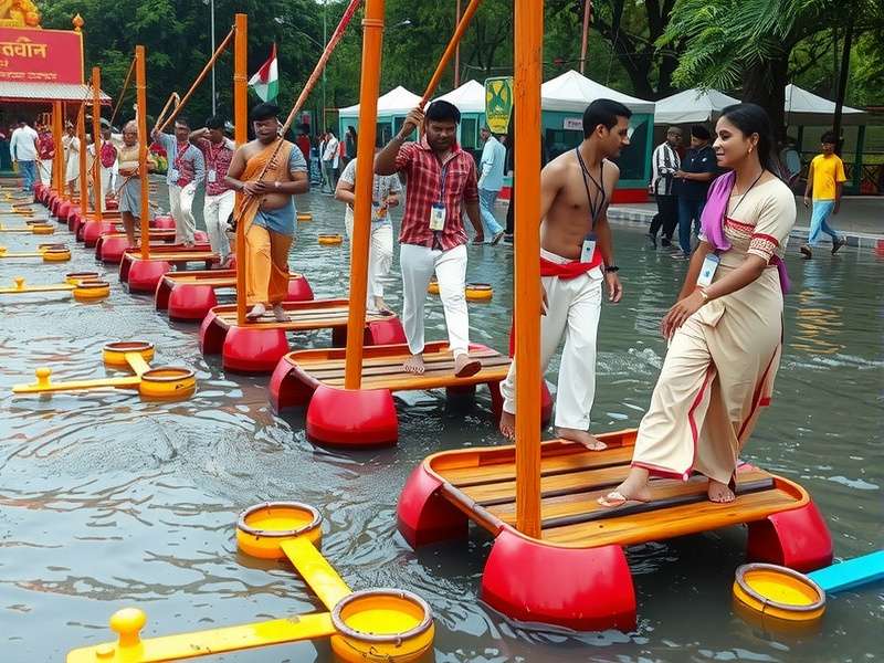 Community Waterlogged Walker event during Indian festival