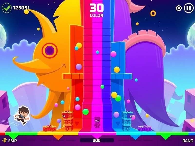 Color Dash Elite level progression showing different worlds