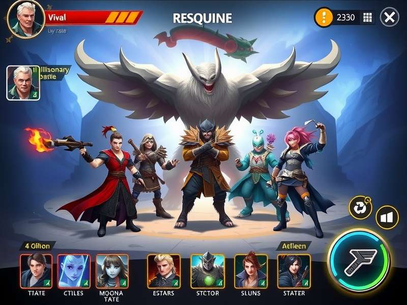 Illusionary Battle combat scene with multiple character illusions