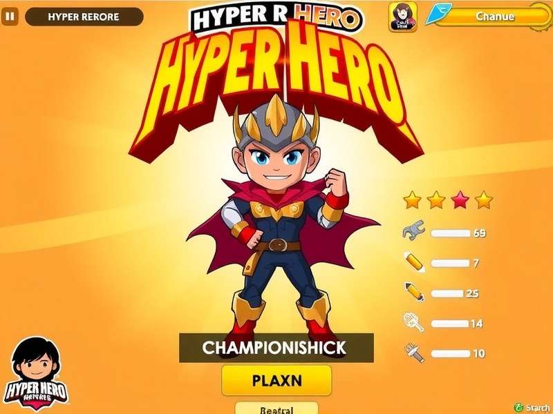 Hyper Hero Character Customization Screen