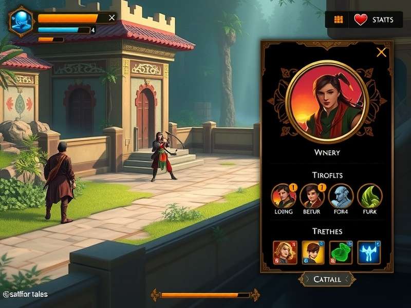 Saffron Warrior Tales story cinematic showing characters and world