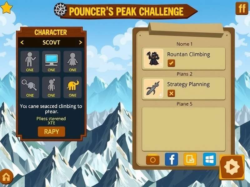 Character customization screen in Pouncer S Peak Challenge