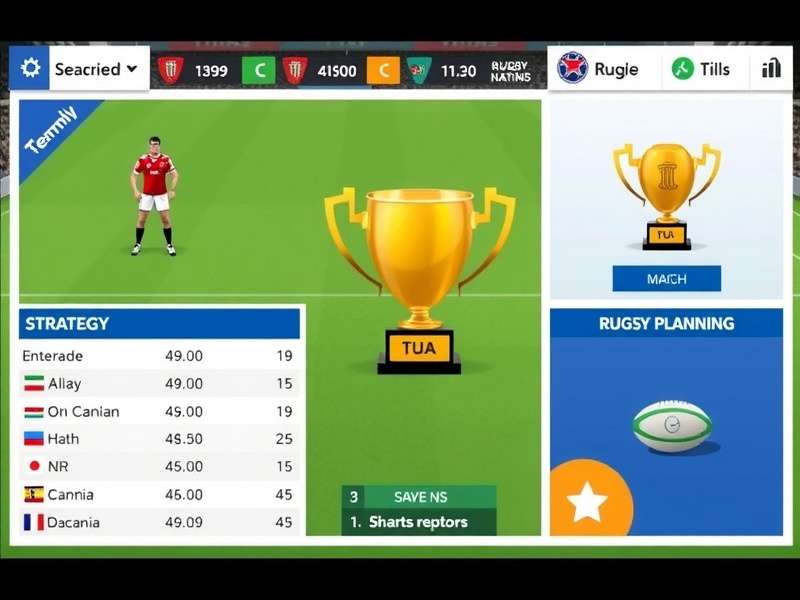 Rugby Nations India Online strategy planning interface