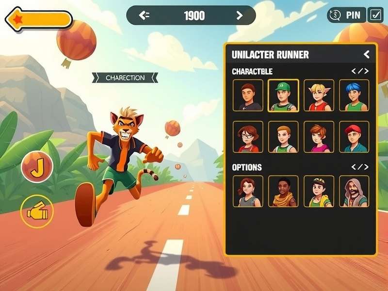 Cheetah Runner character selection screen showing various unlockable characters