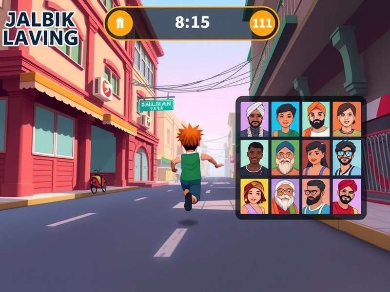 Jalebi Quick Dash character selection screen showing diverse Indian avatars