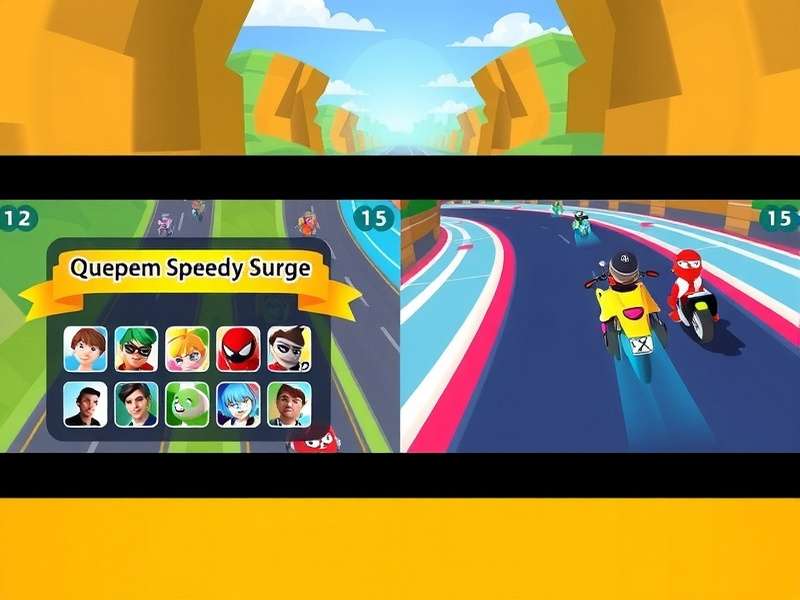 Quepem Speedy Surge multiplayer race showing competitive gameplay