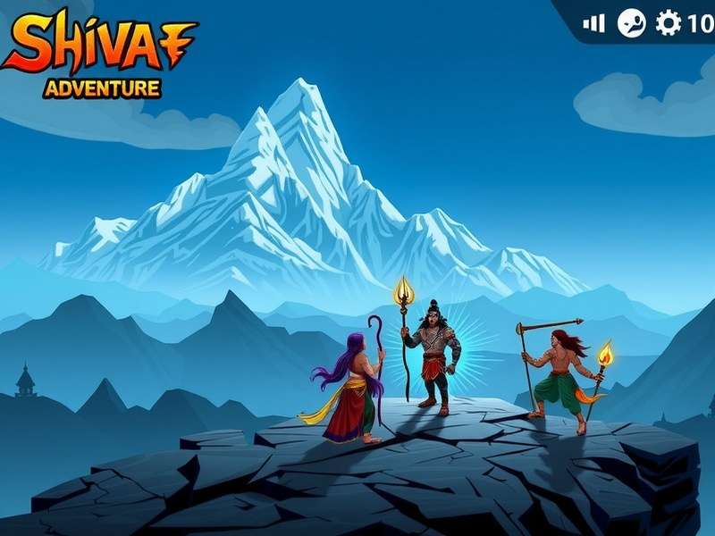 Story scene from Shiva S Summit Adventure showing mythological encounter