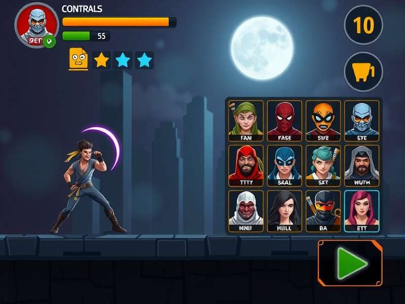 Mumbai Ping Ninja character selection screen showing diverse roster