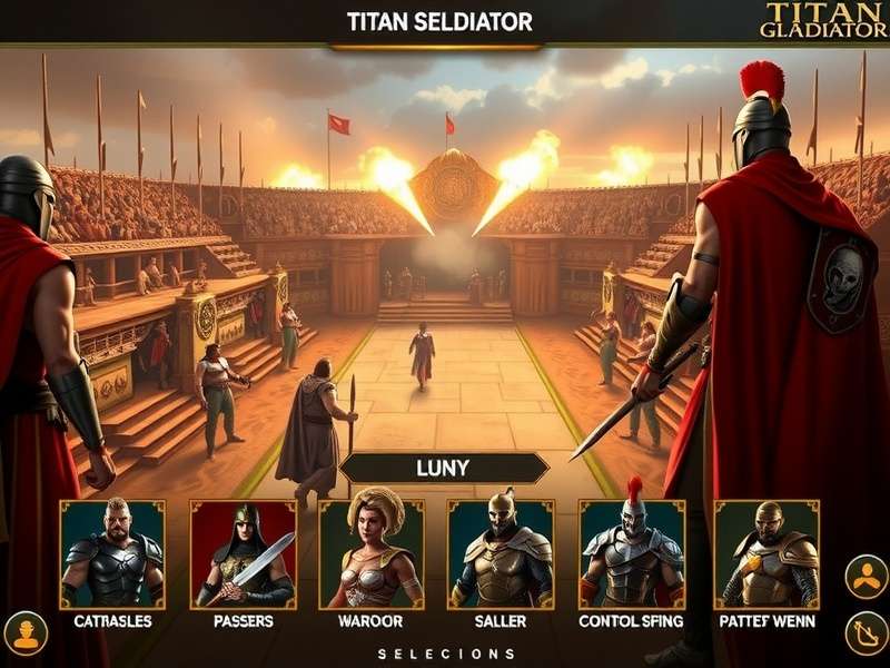 Titan Gladiator battle arena showing combat mechanics