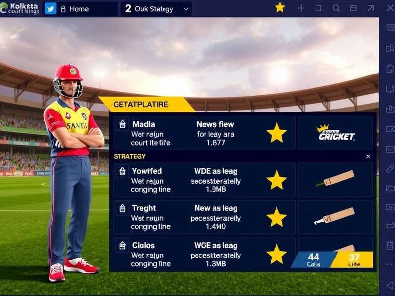 Kolkata Court Kings Victor gameplay screenshot showing cricket field