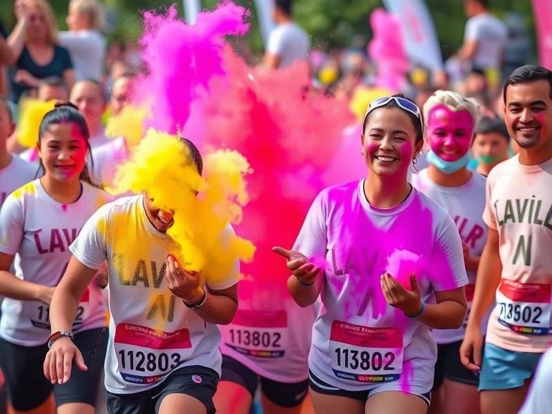 Traditional Indian Holi celebration with natural colors