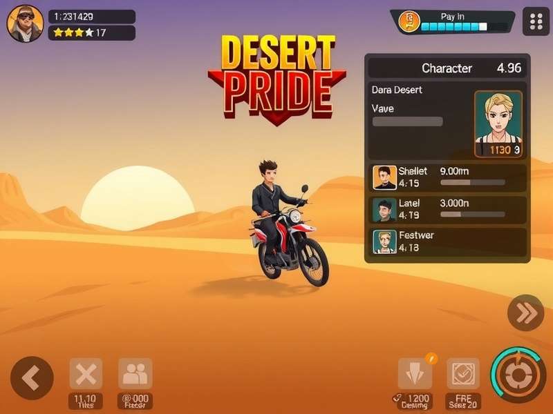 Desert Rider S Pride character selection screen