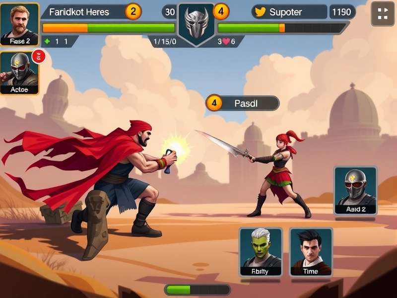 Faridkot Flames character lineup showing main heroes