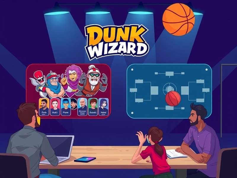 Ahmedabad Dunk Wizard development team working on game design