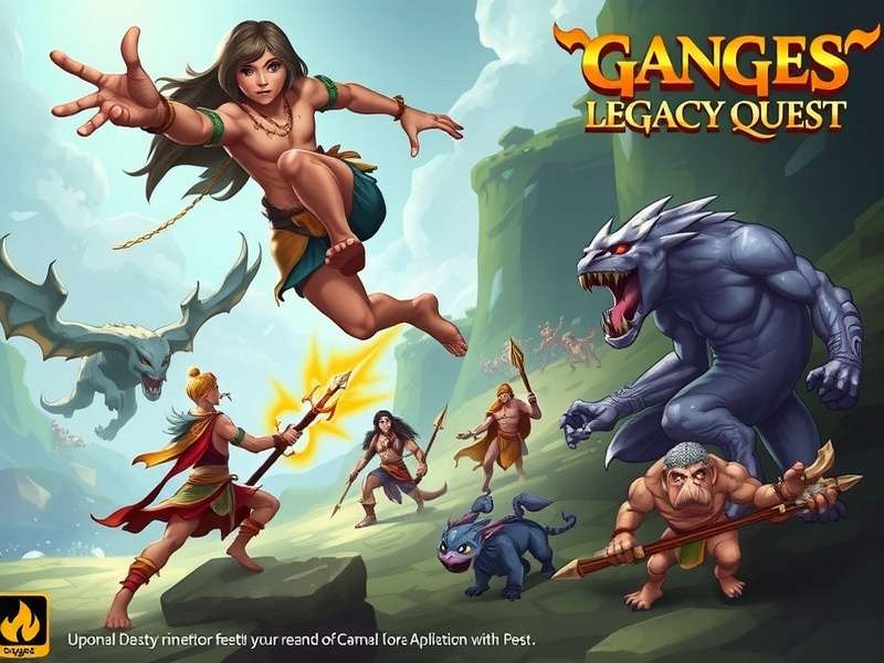 Ganges Legacy Quest character lineup showing diverse mythological beings