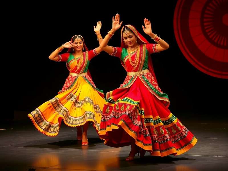 Traditional Dandiya dance performance