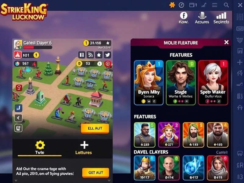 Strike King Lucknow multiplayer interface showing social features