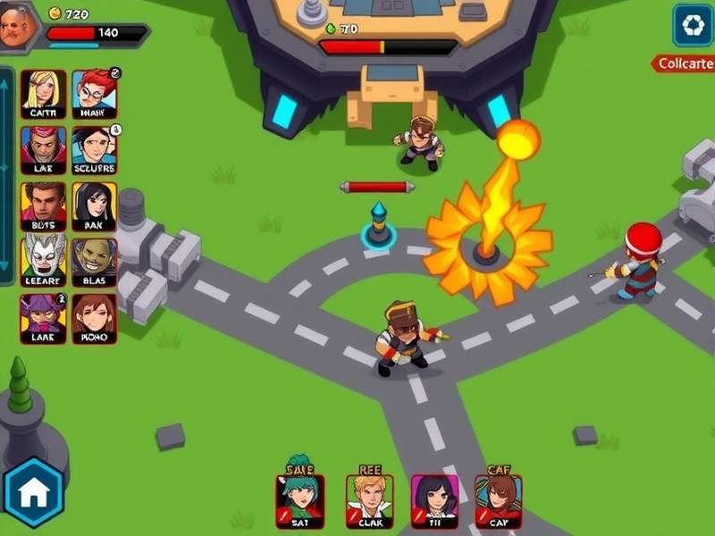 Blasters Invasion gameplay screenshot showing character selection and combat
