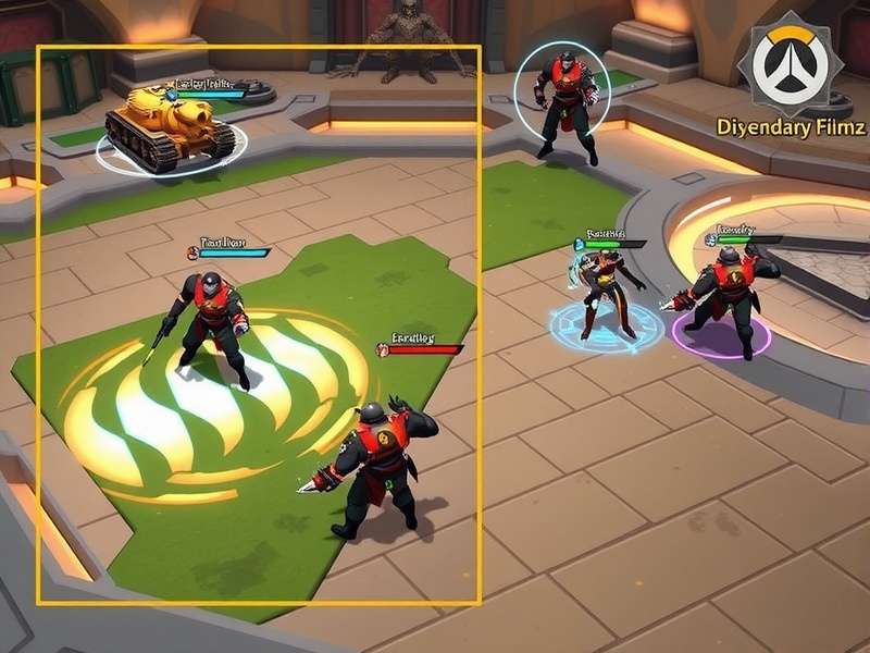 Overwatch Legendary Fight gameplay screenshot showing hero combat