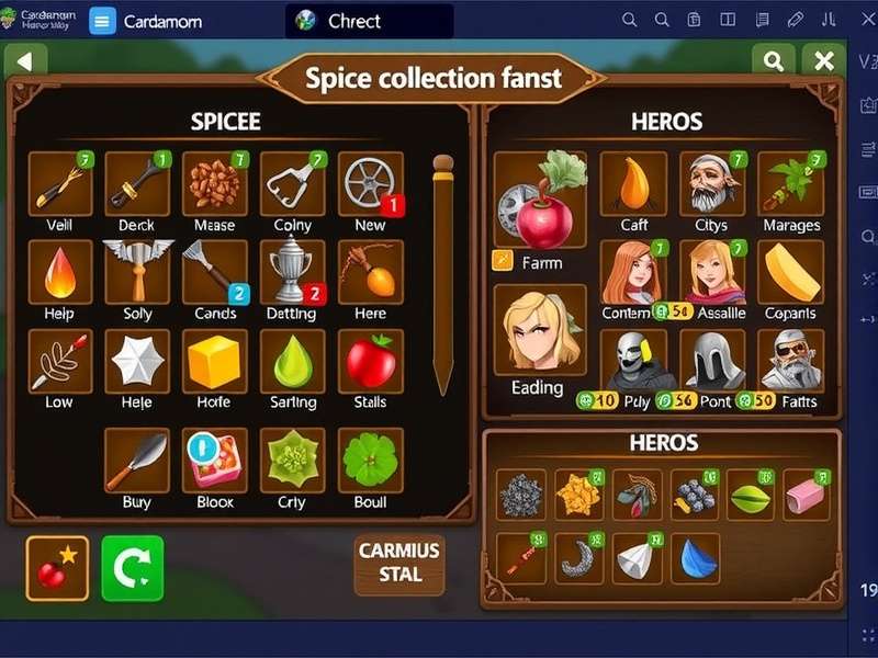 Cardamom Hero Hunt character selection screen showing diverse hero options