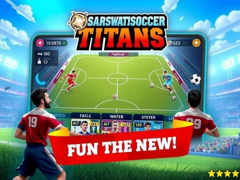 Saraswati Soccer Titans gameplay screenshot showing tactical interface