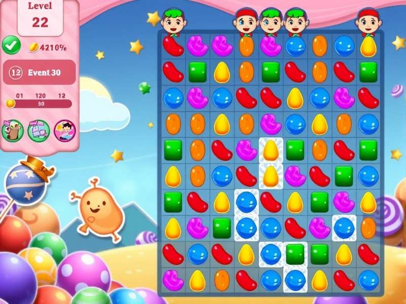 Candy Frenzy Bonanza gameplay screenshot showing colorful candy pieces