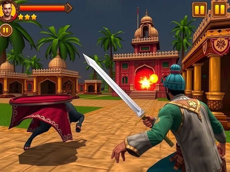 Rajput Raja S Adventure gameplay screenshot showing combat