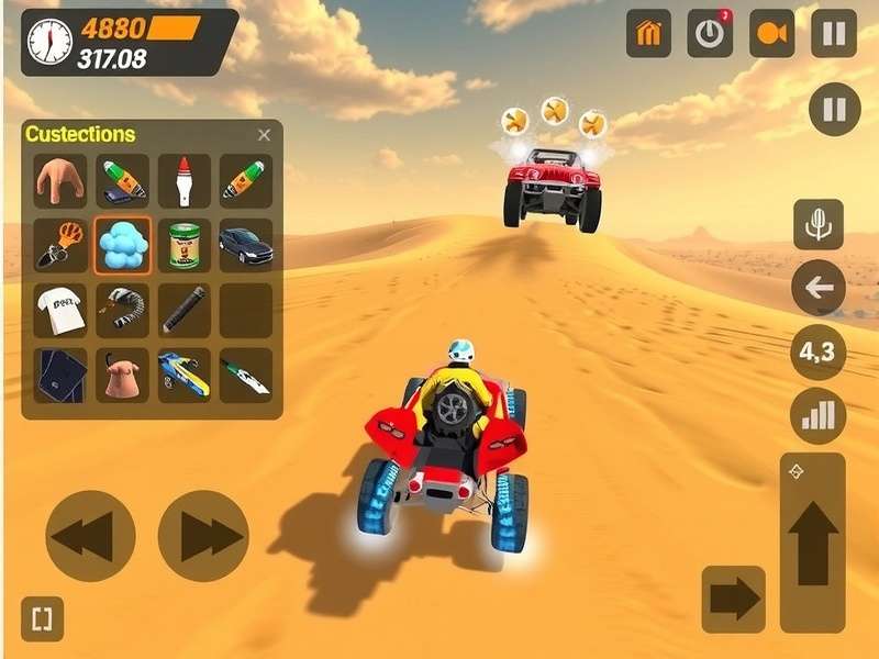 Dune Dash Pro vehicle customization interface