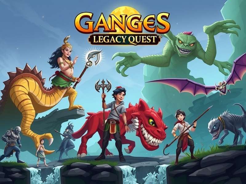 Ganges Legacy Quest gameplay screenshot showing combat and exploration