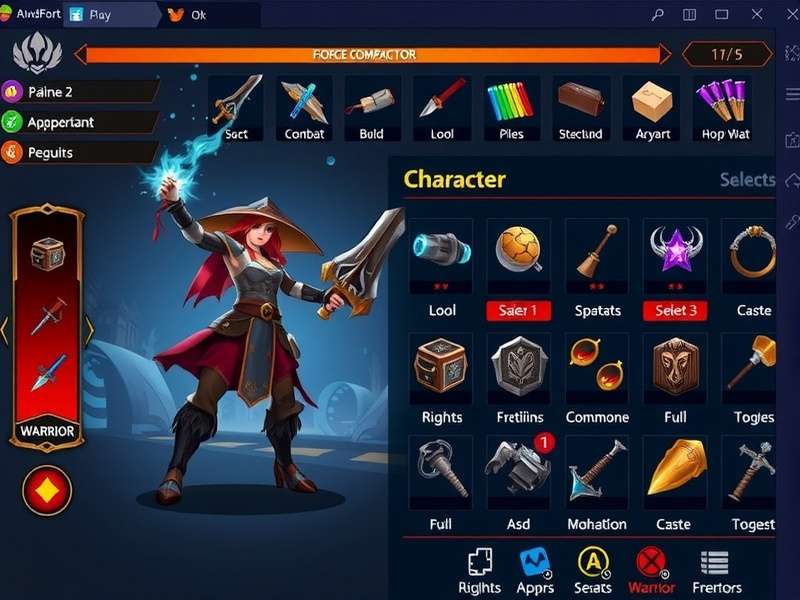 Fierce Fist Loot Warrior character progression screen