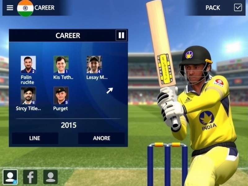 India Cricket Grand Masters multiplayer match screen