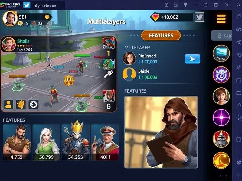 Strike King Lucknow feature showcase displaying various game elements