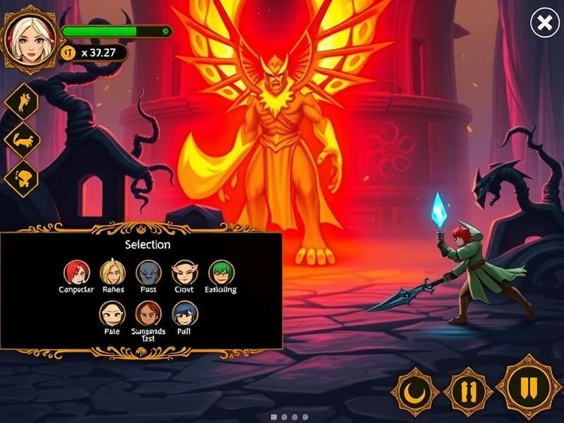 Fantasy Realm Escape character selection screen