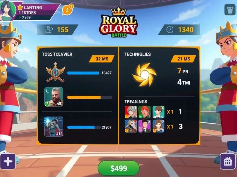 Royal Glory Toss Battle gameplay interface showing toss mechanics