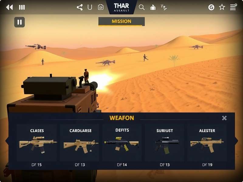 Thar Desert Assault mission planning interface